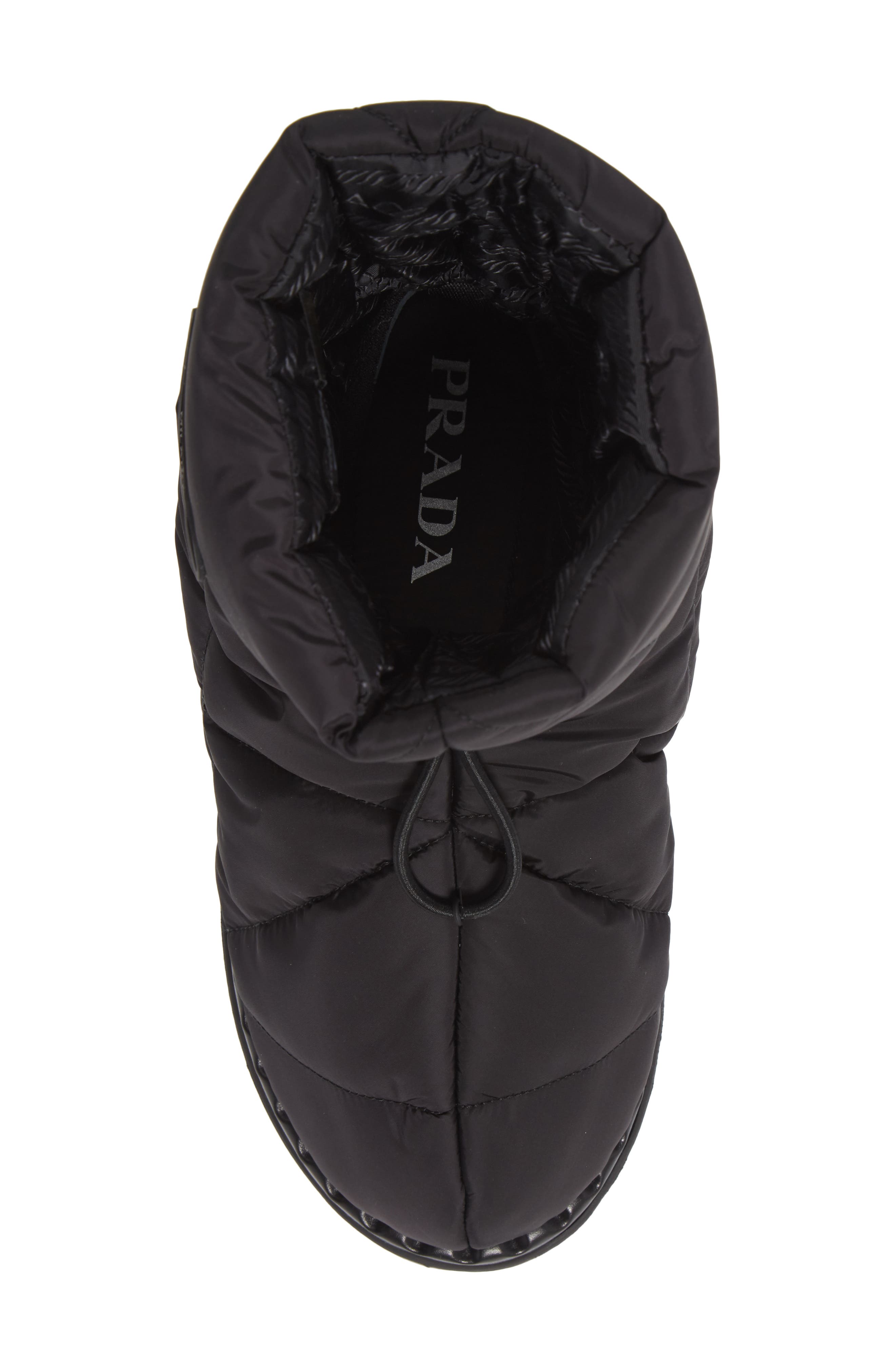 Prada Blow Drawcord Slipper Bootie, Alternate, color, 