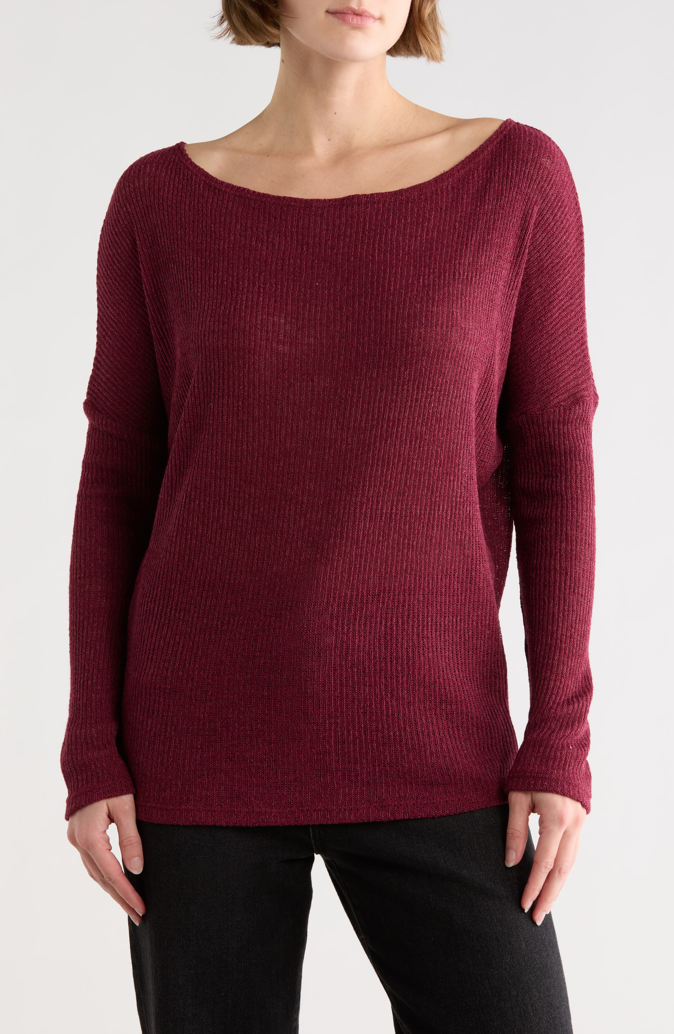 Boat Neck Dolman Sleeve Sweater - image 5