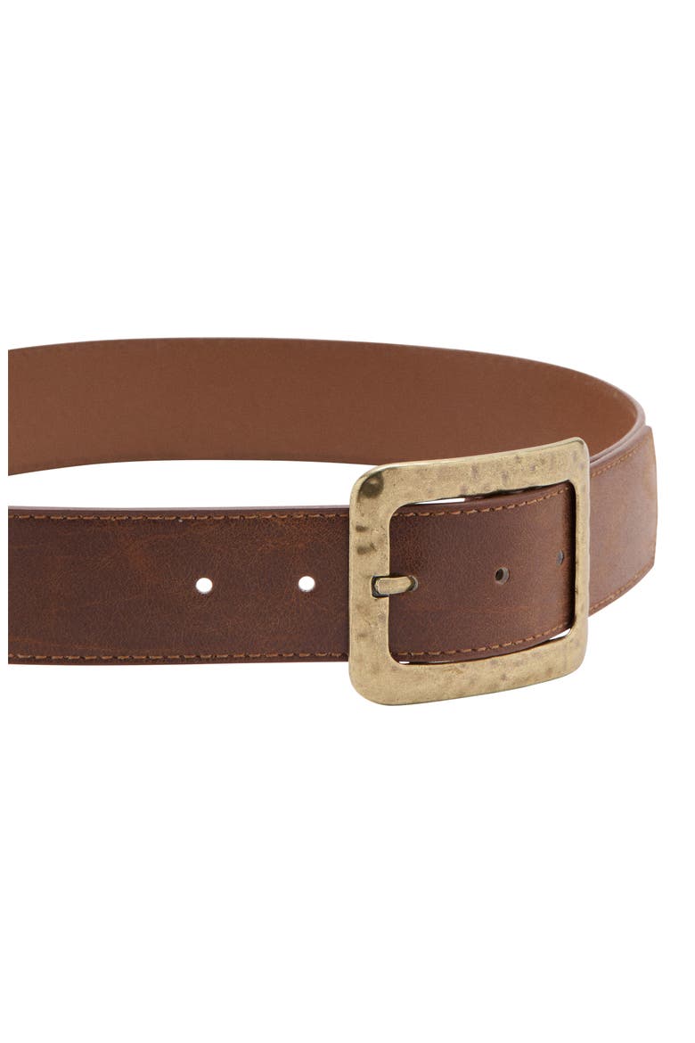 Faux Leather Belt, Alternate, color, BROWN