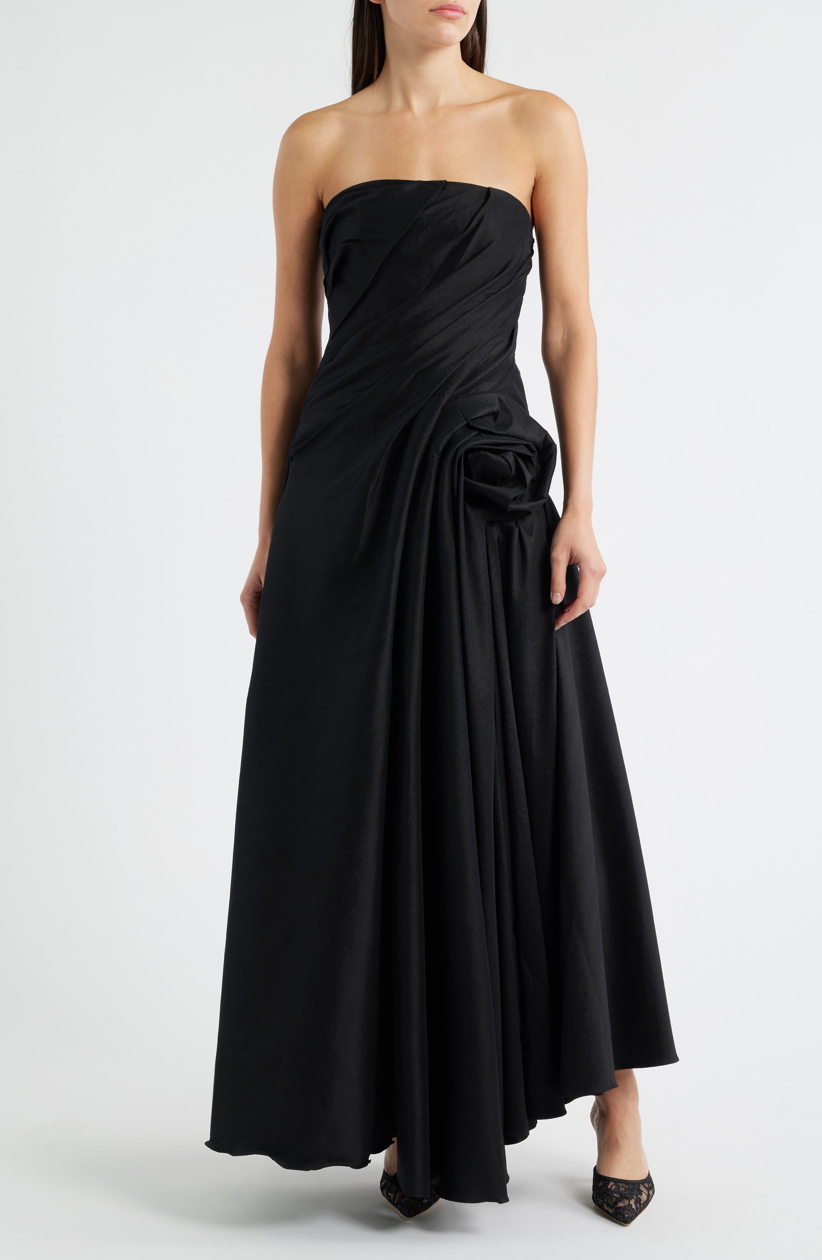 Hawford Rosette Strapless Gown