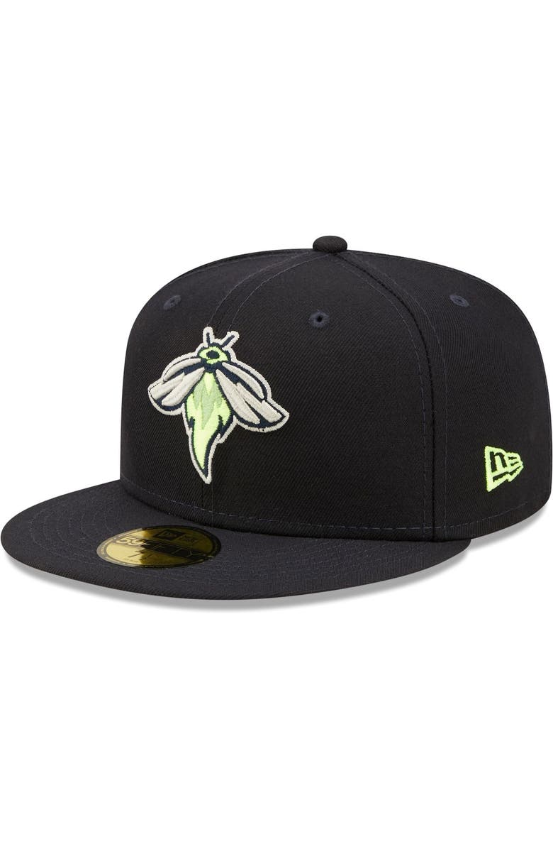New Era Men's New Era Navy Columbia Fireflies Authentic Collection Team Home 59FIFTY Fitted Hat, Main, color, Navy