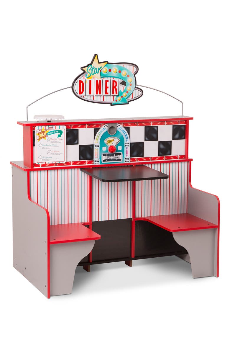 Melissa & Doug Star Diner Play Scene, Alternate, color, White