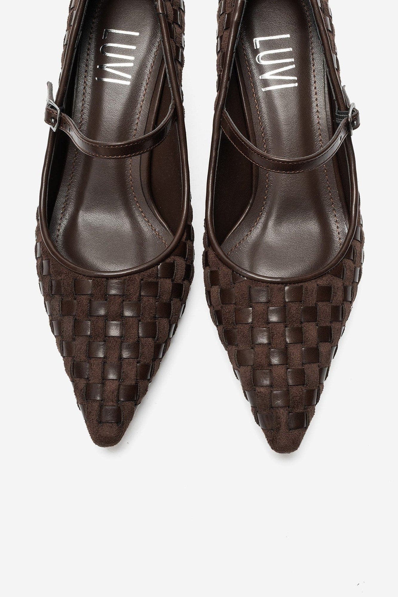 Rhodes Woven Mary Jane Pump, Alternate, color, Brown