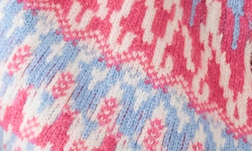 Vineyard Vines Fair Isle Merino Wool Blend Cardigan In White