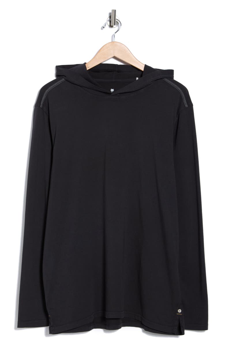 Tommy Bahama Paradise Pima Cotton Hoodie, Alternate, color, Coal