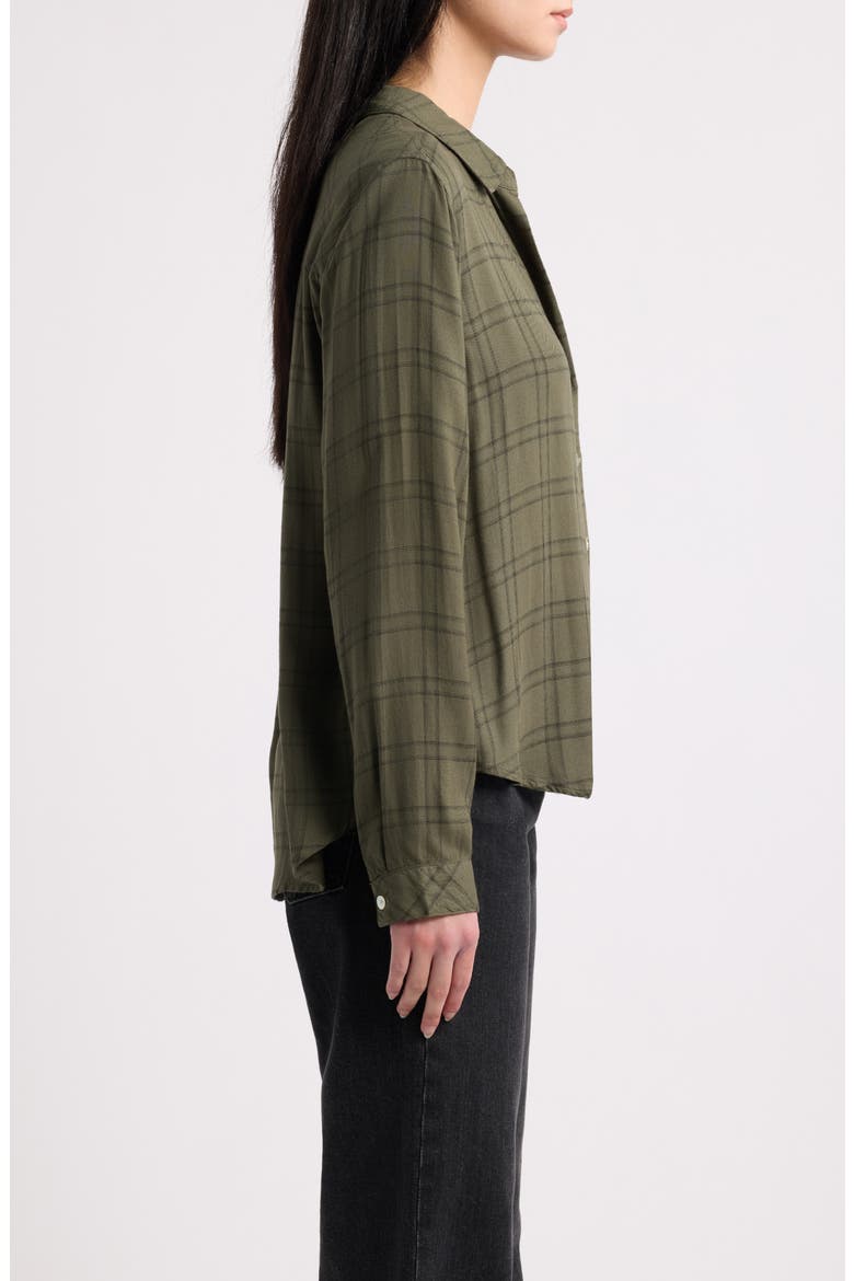 Classic Plaid Button-Up Shirt, Alternate, color, FOREST FLOOR