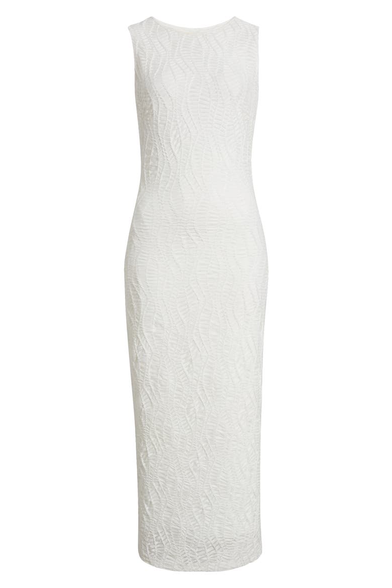 Textured Maxi Dress, Alternate, color, WHITE