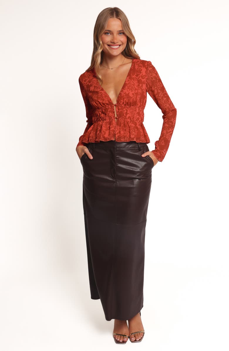 Petal & Pup Monica Floral Long Sleeve Top, Alternate, color, Red Roses