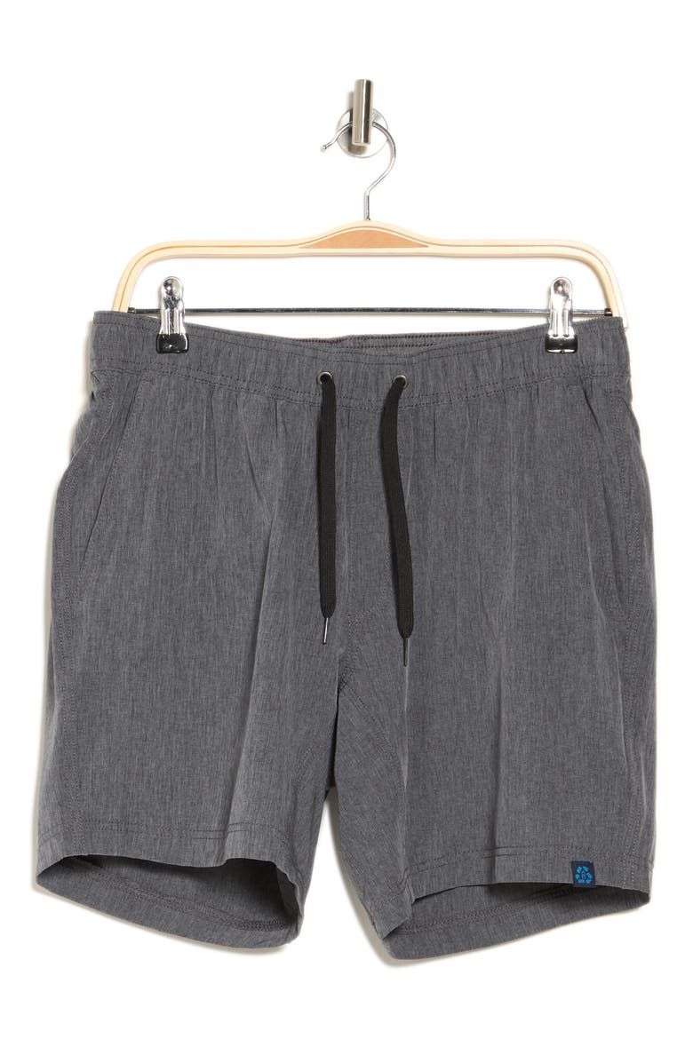 4-Way Stretch Hybrid Shorts, Alternate, color, BLACK HEATHER