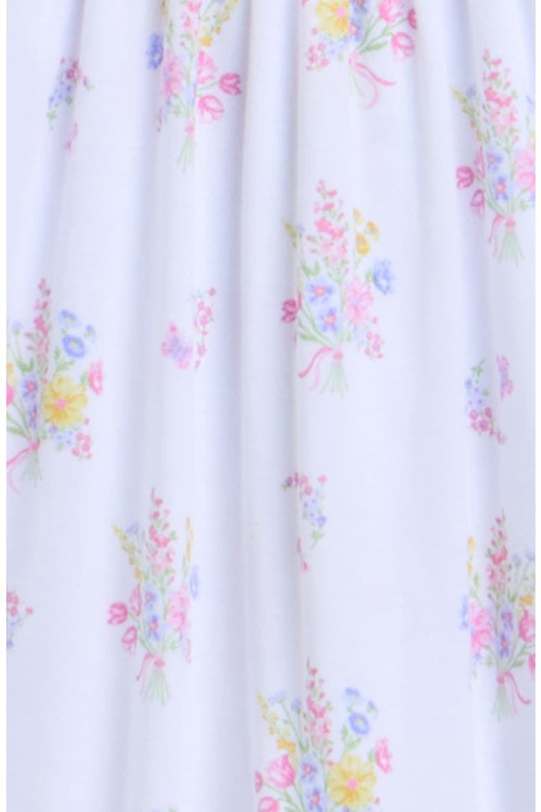Floral Smocked Pima Cotton Footie, Alternate, color, WHITE MULTI