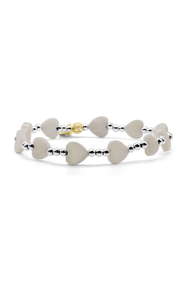 Letty Sterling Silver Heart Bracelet, Main, color, Silver