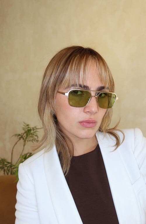 Indy Jimmy Aviator Polarized Sunglasses In Gold