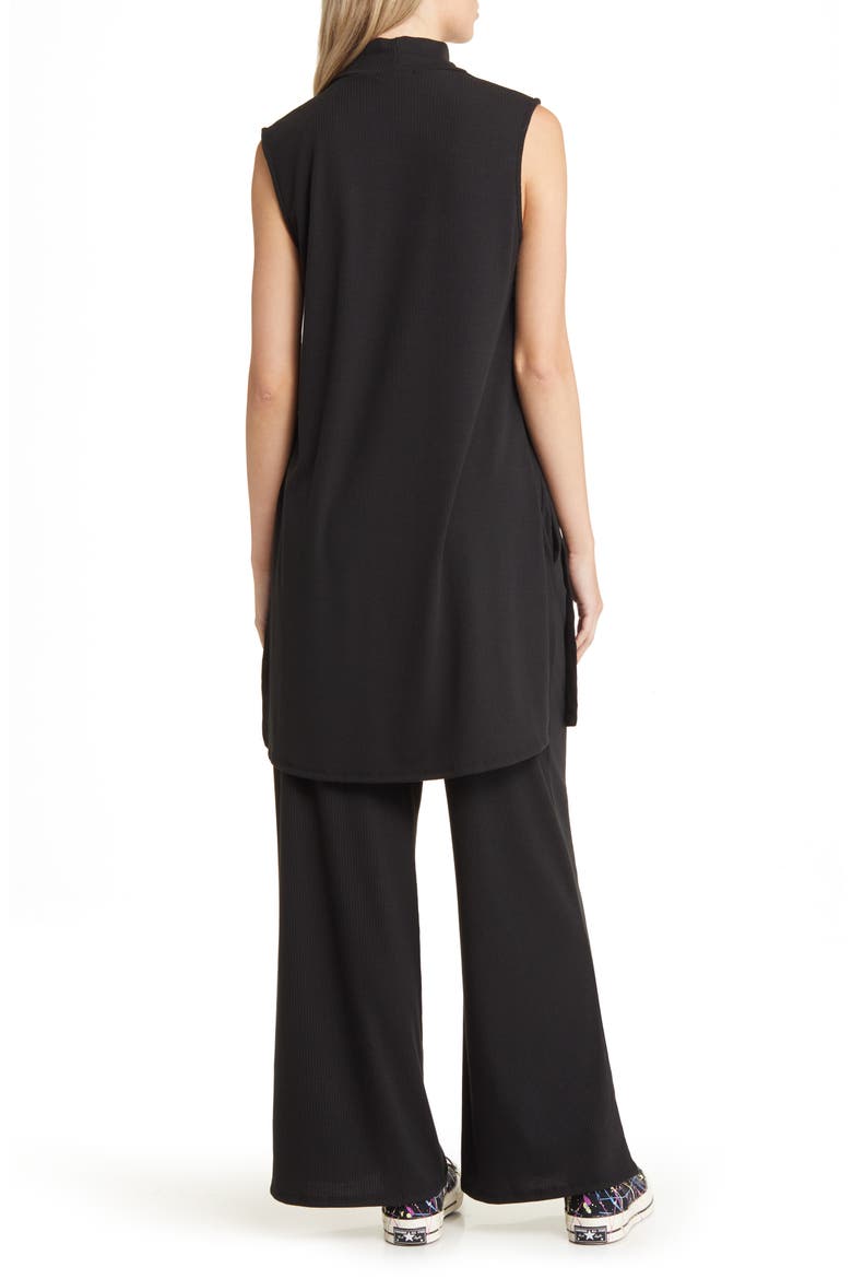 Gigi Sleeveless Top & Wide Leg Pants Set, Alternate, color, BLACK
