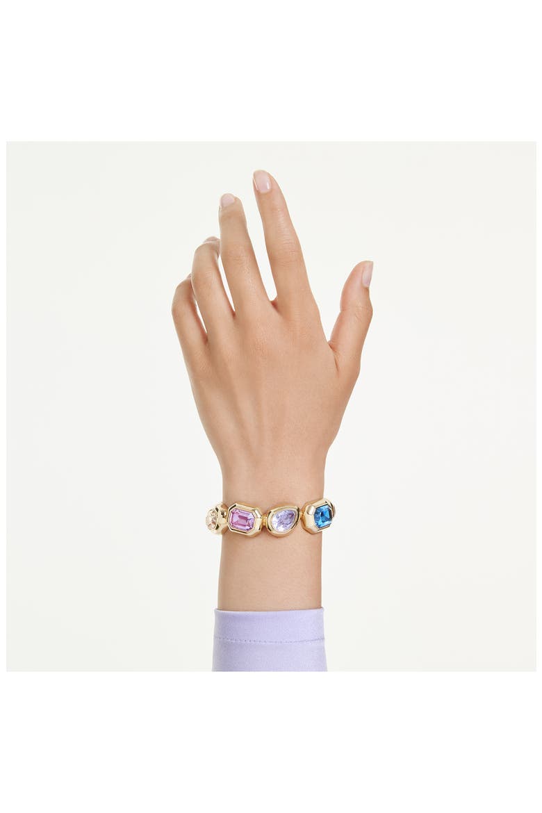 Gema Crystal Bangle Bracelet, Alternate, color, GOLD MULTI