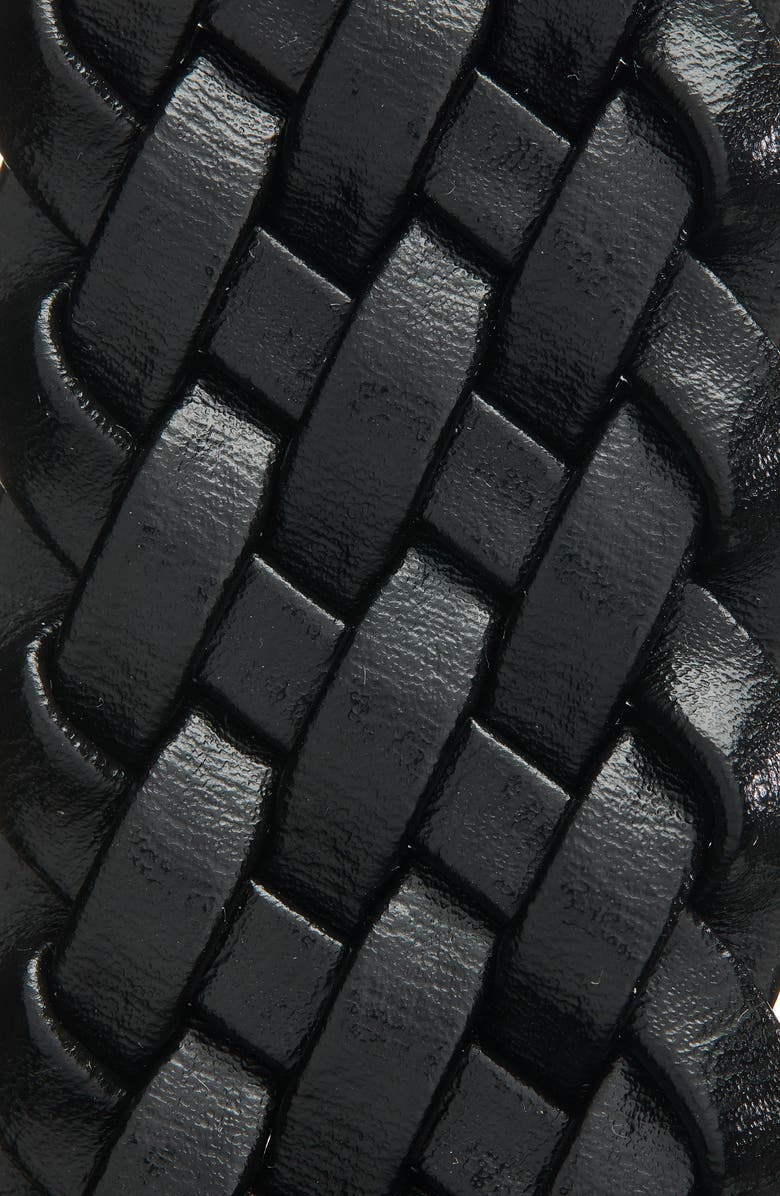 Jacquemus La Ceinture Calisson Braided Leather Belt, Alternate, color, Black