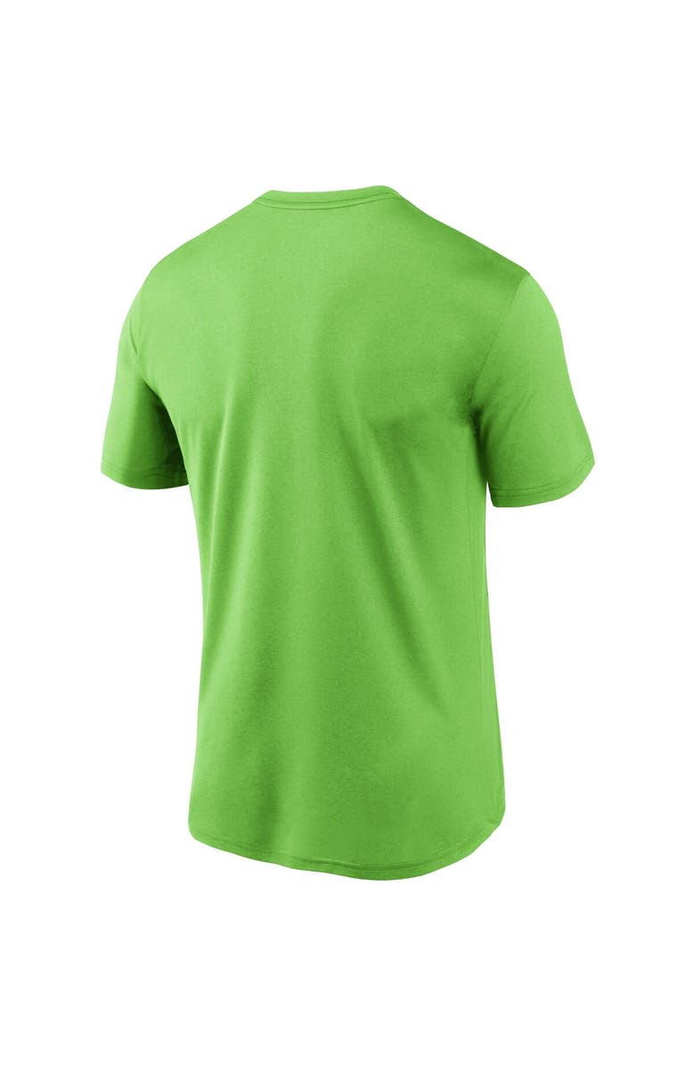 Nike Men's Nike Neon Green Seattle Seahawks Logo Essential Legend Performance T-Shirt, Alternate, color, 