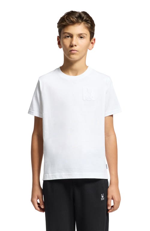 Shop Psycho Bunny Kids' Genoa Embroidered T-shirt In White