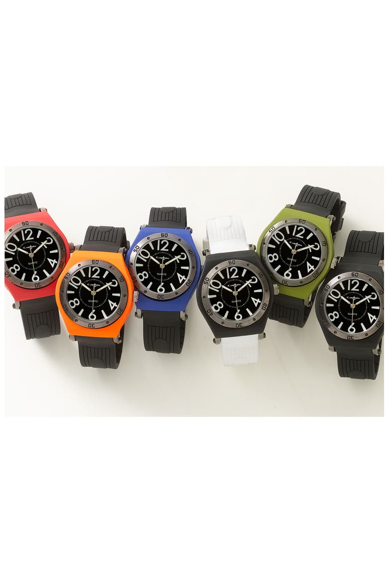 Silicone Watch, Alternate, color, BLACK