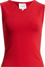Reformation Wren Cotton V-Neck Tank