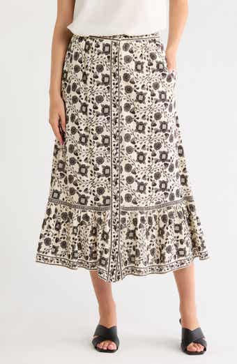 MAX STUDIO Button Front Maxi Skirt