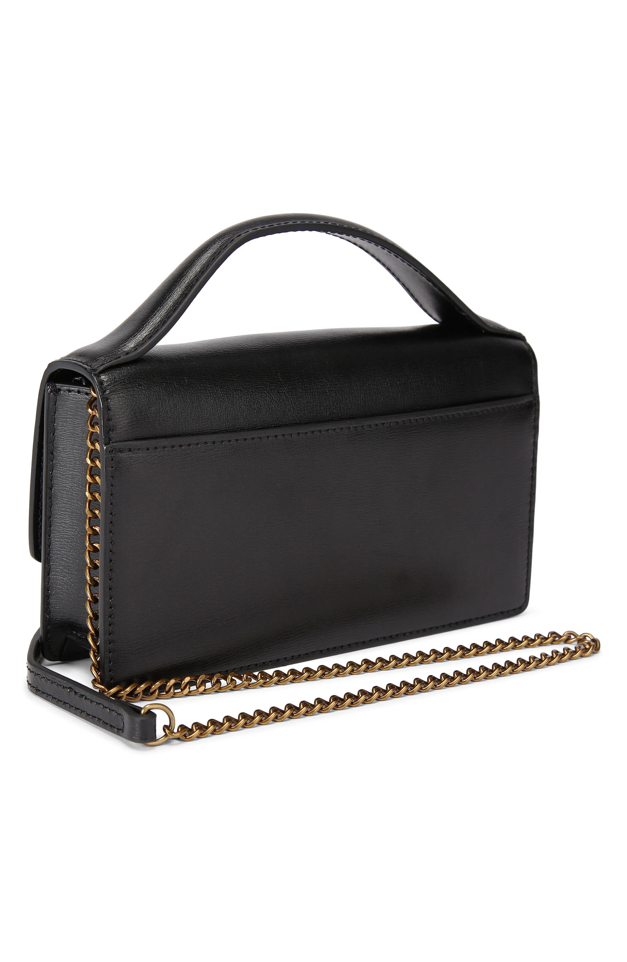 Kurt Geiger London Small Bond Leather Top Handle Bag, Alternate, color, Black