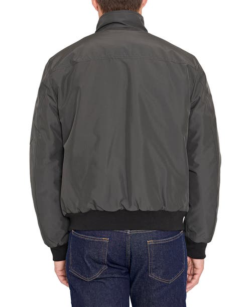 Izod Tech Racer Bomber Jacket In Gray