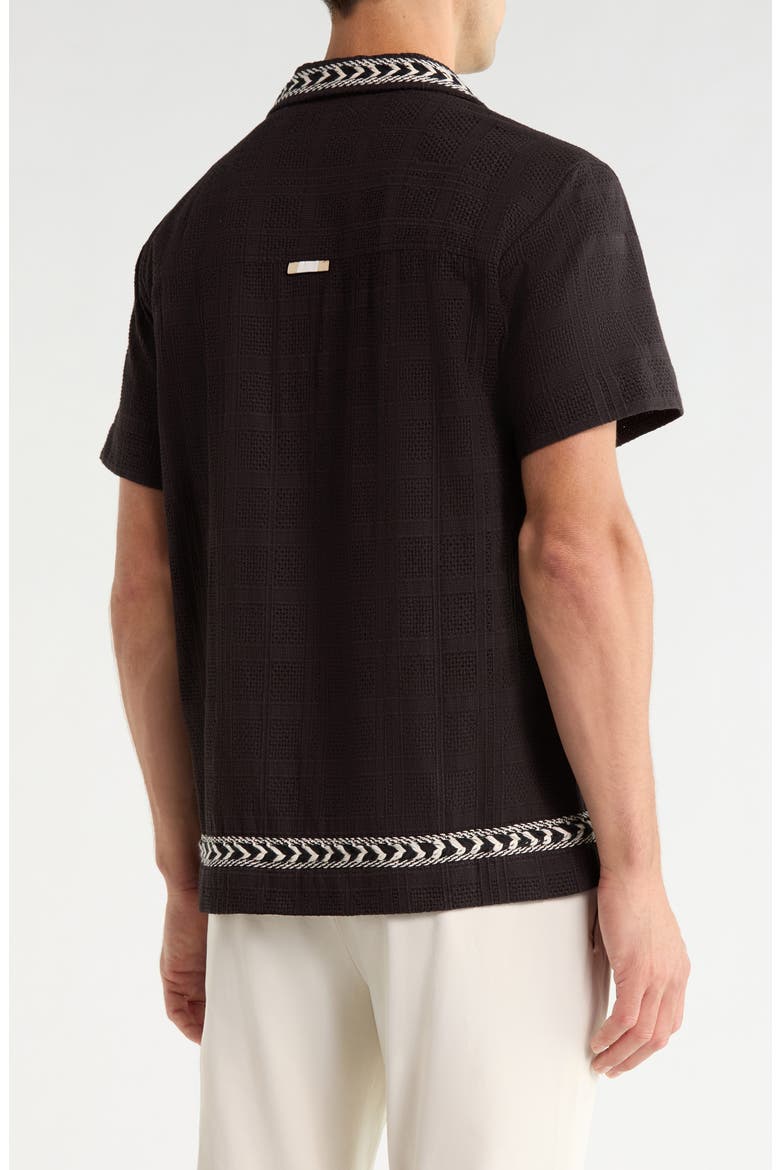 Vargon Cotton Camp Shirt, Alternate, color, BLACK-01