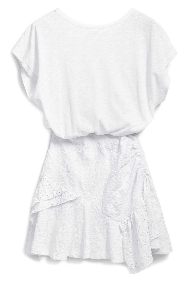 Asymmetric Minidress, Alternate, color, WHITE
