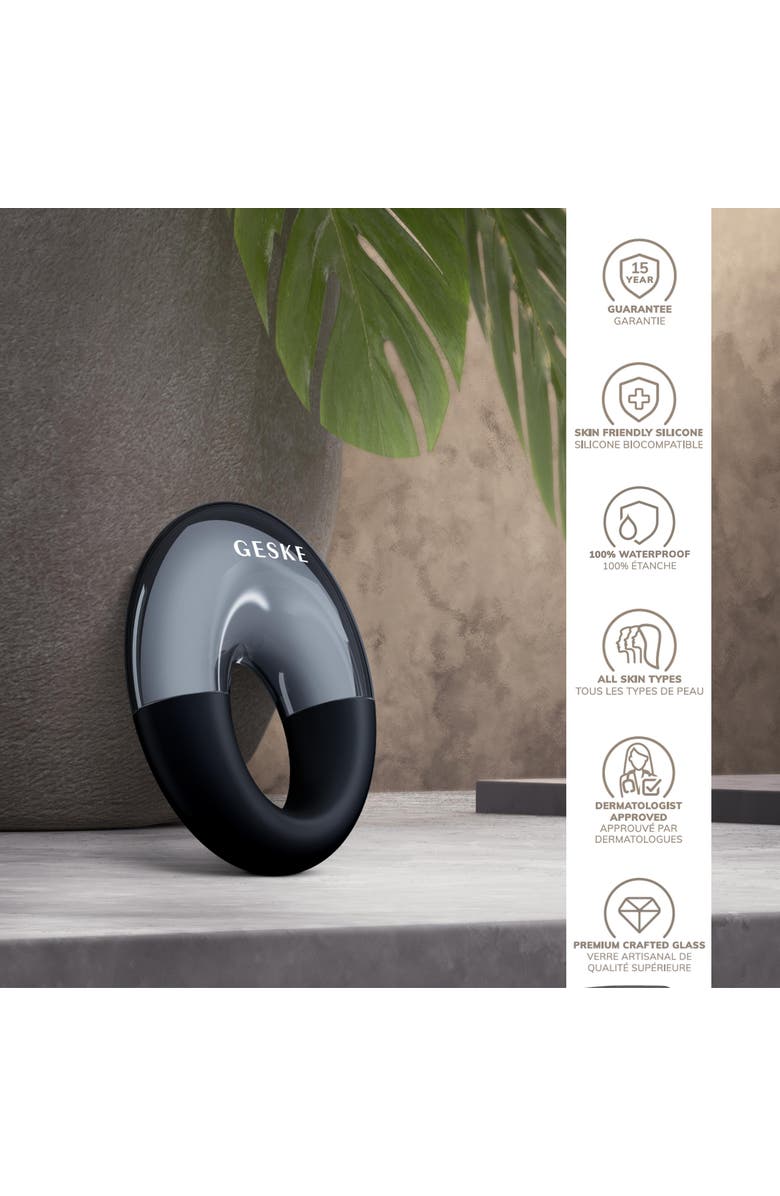 GESKE SmartAppGuided Cool & Warm Eye Massager | 7 in 1, Alternate, color, Black