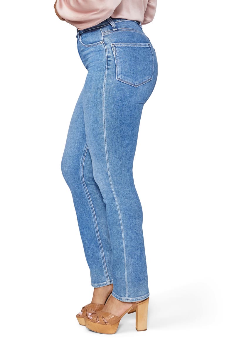 PAIGE Flaunt Knockout Curvy High Waist Straight Leg Jeans, Alternate, color,