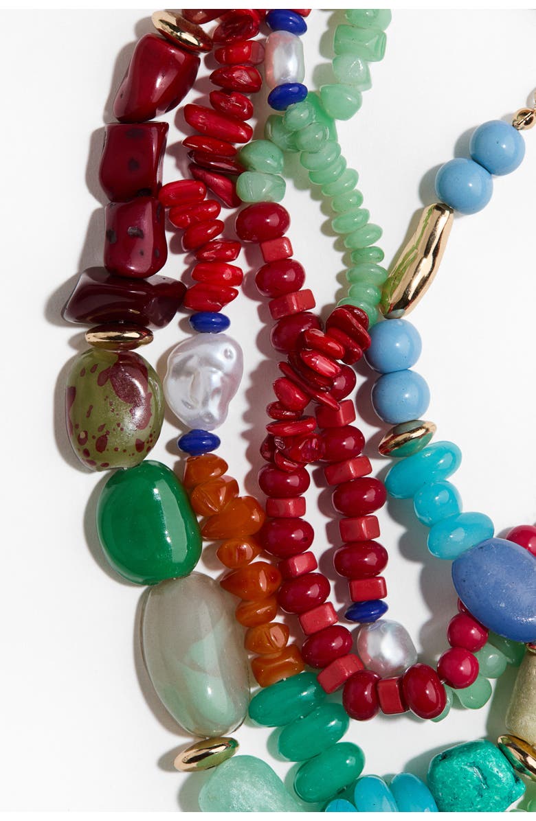 H&M 2-pack beaded necklaces, Alternate, color, Turquoise/Red/Blue