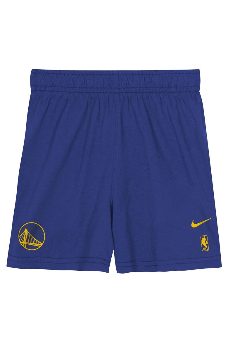 Youth Nike  Royal Golden State Warriors Practice T-Shirt & Shorts Set, Alternate, color, Royal