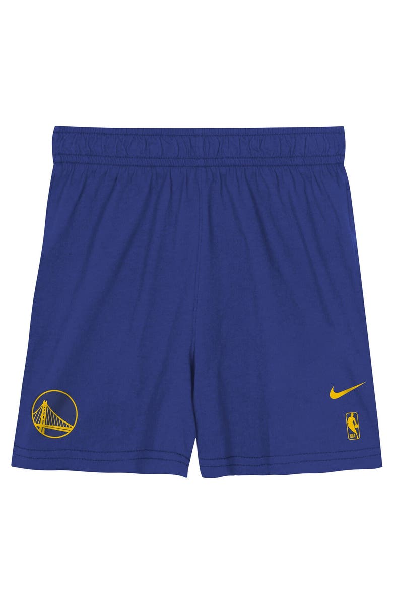 Nike Youth Nike  Royal Golden State Warriors Practice T-Shirt & Shorts Set, Alternate, color, Royal