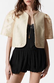 & Other Stories Chada Speed Puff Sleeve Crop Top