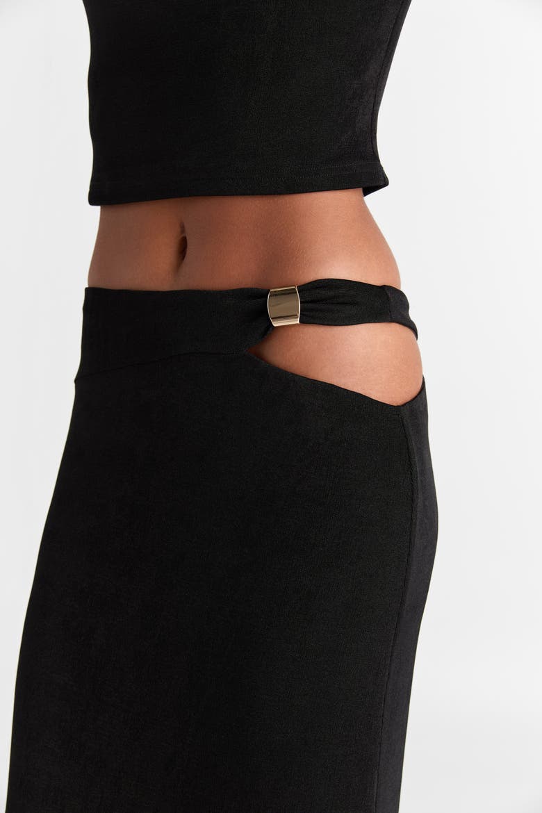 Lilah Maxi Skirt, Alternate, color, Black