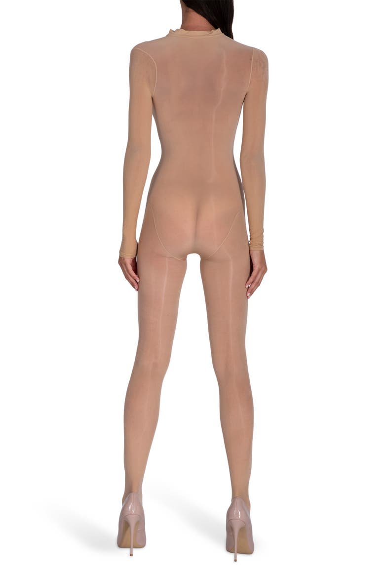 Lustrous Sheer Body Stocking, Alternate, color, NATURAL