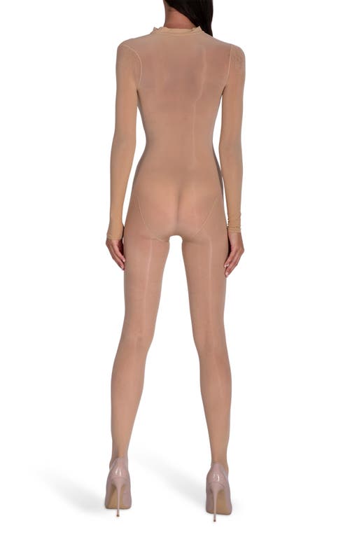 Lechery ® Lustrous Sheer Body Stocking In Brown