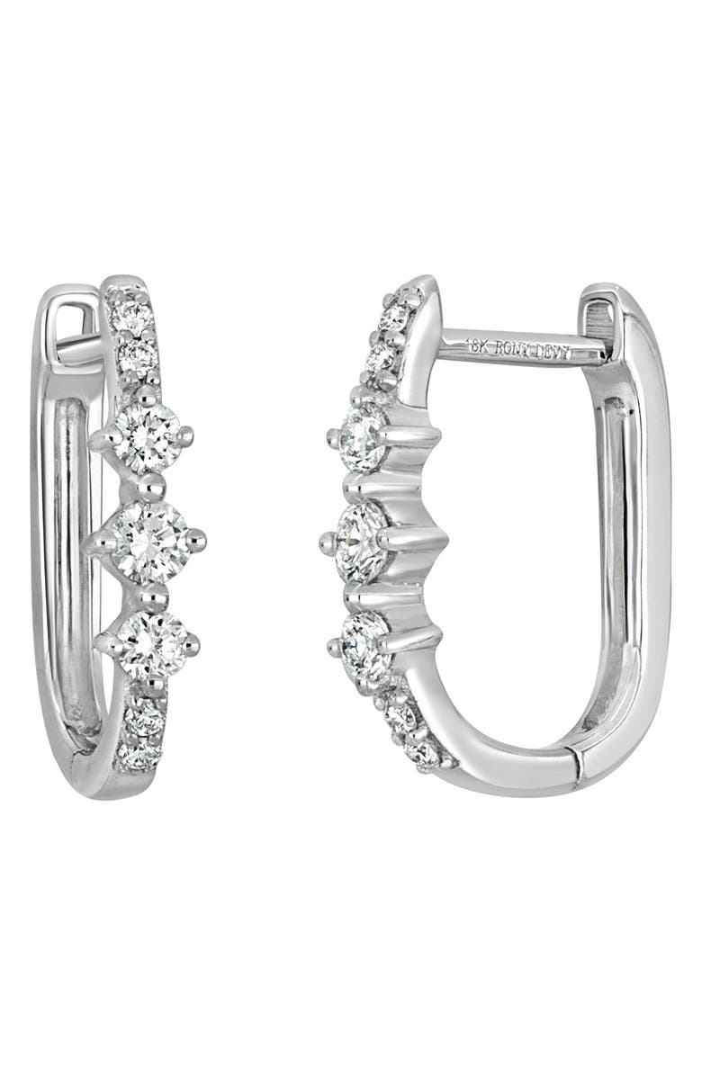 Bony Levy Mykonos Diamond Huggie Hoop Earrings, Main, color,