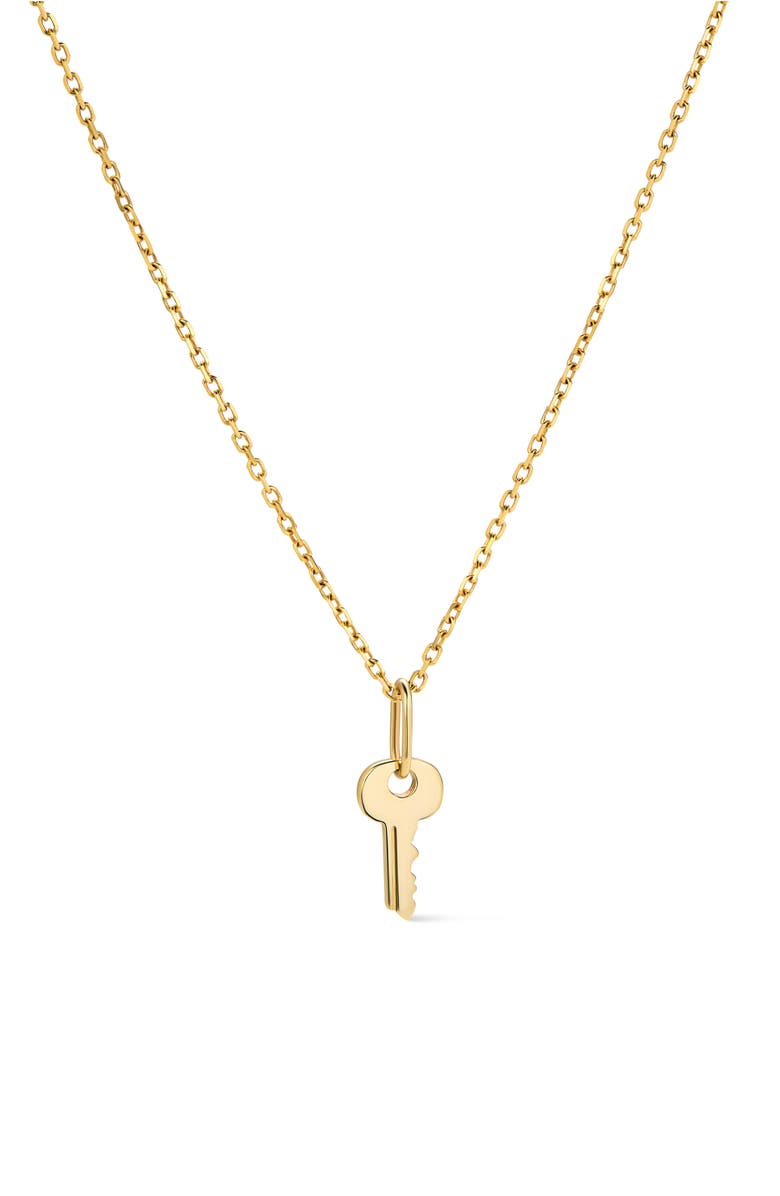 Ana Luisa Gold Pendant Necklace - Key Charm Necklace, Main, color,