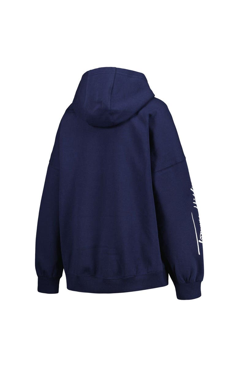 Tommy Hilfiger Women's Tommy Hilfiger College Navy Seattle Seahawks Becca Drop Shoulder Pullover Hoodie, Alternate, color, Navy