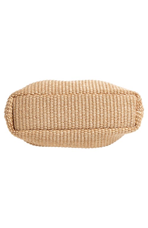 Mansur Gavriel Mini Cloud Woven Raffia Clutch In Natural/jasmine