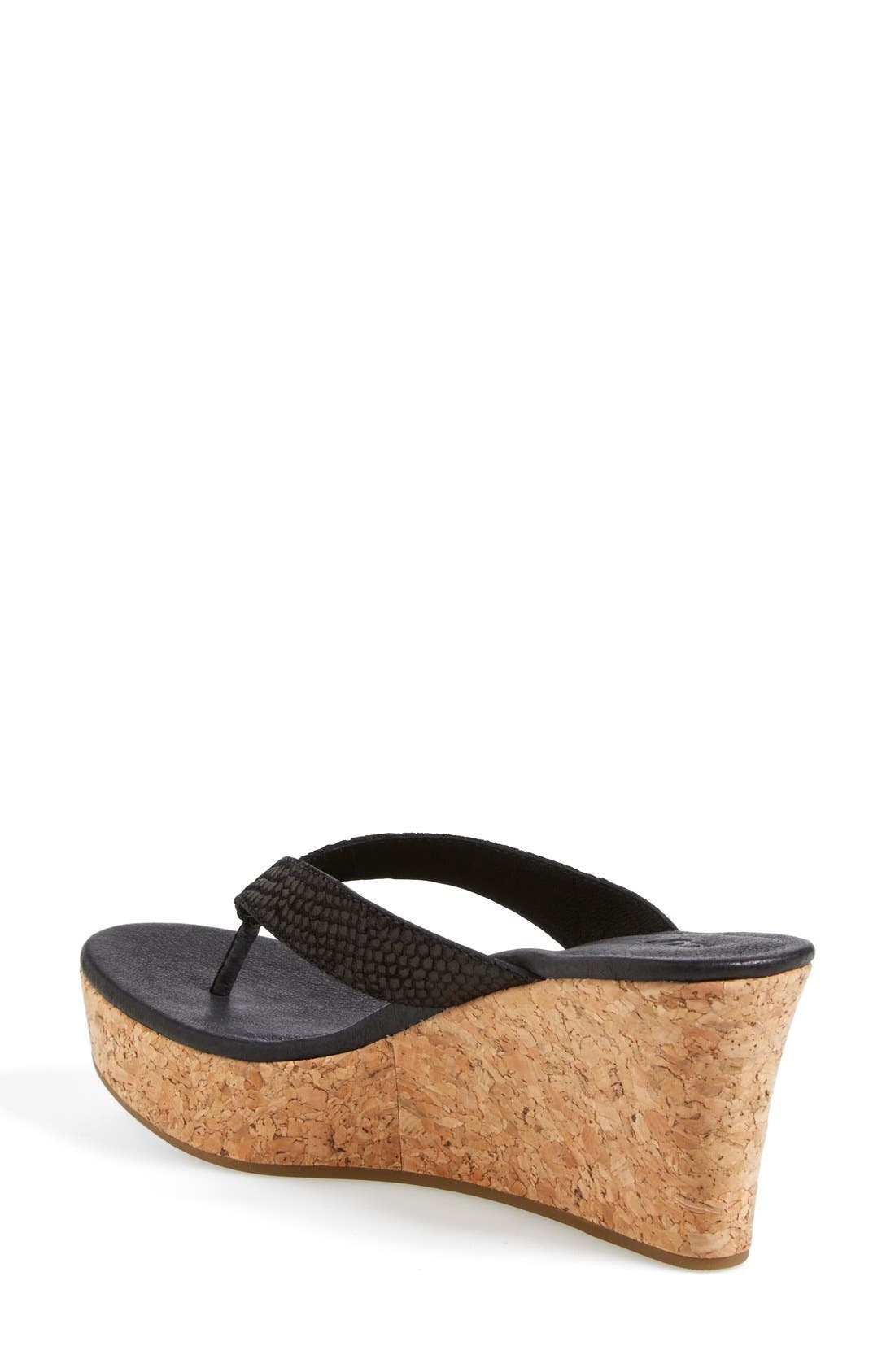 UGG<sup>®</sup> Australia 'Natassia Mar' Platform Wedge Thong Sandal, Alternate, color, 