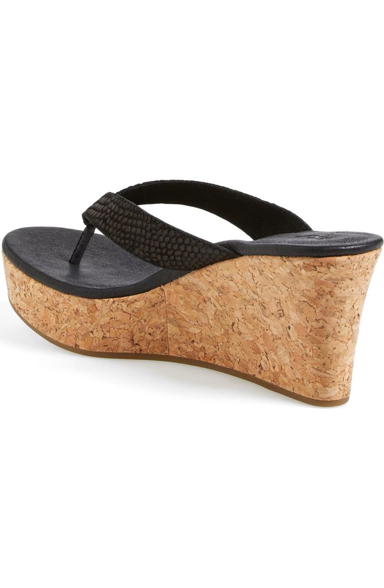 UGG<sup>®</sup> Australia 'Natassia Mar' Platform Wedge Thong Sandal, Alternate, color,