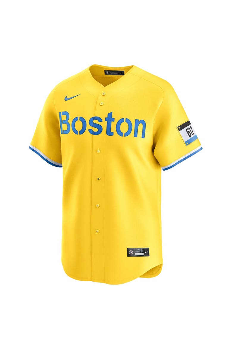 Men's Nike Garrett Crochet Gold Boston Red Sox Alternate Limited Jersey, Alternate, color, Gold