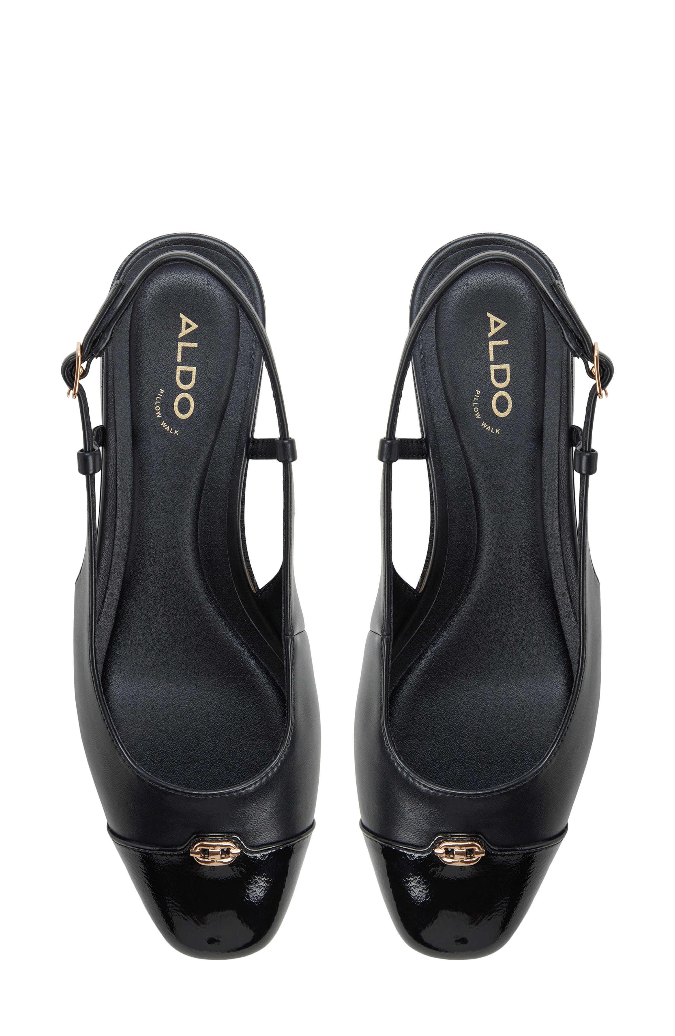 ALDO Maree Slingback Cap Toe Pump, Alternate, color, Black