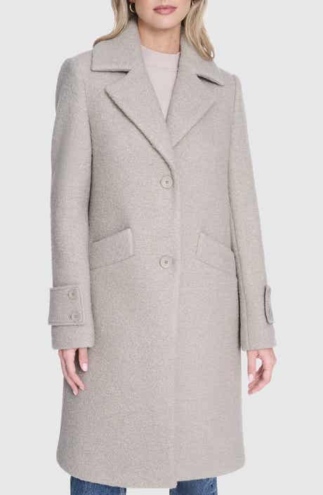 Andrew Marc Regine Pressed Bouclé Wool Blend Coat