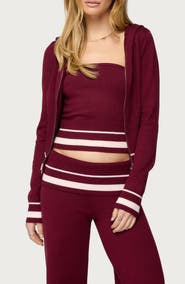 EDIKTED Kaliya Zip-Up Knit Hoodie