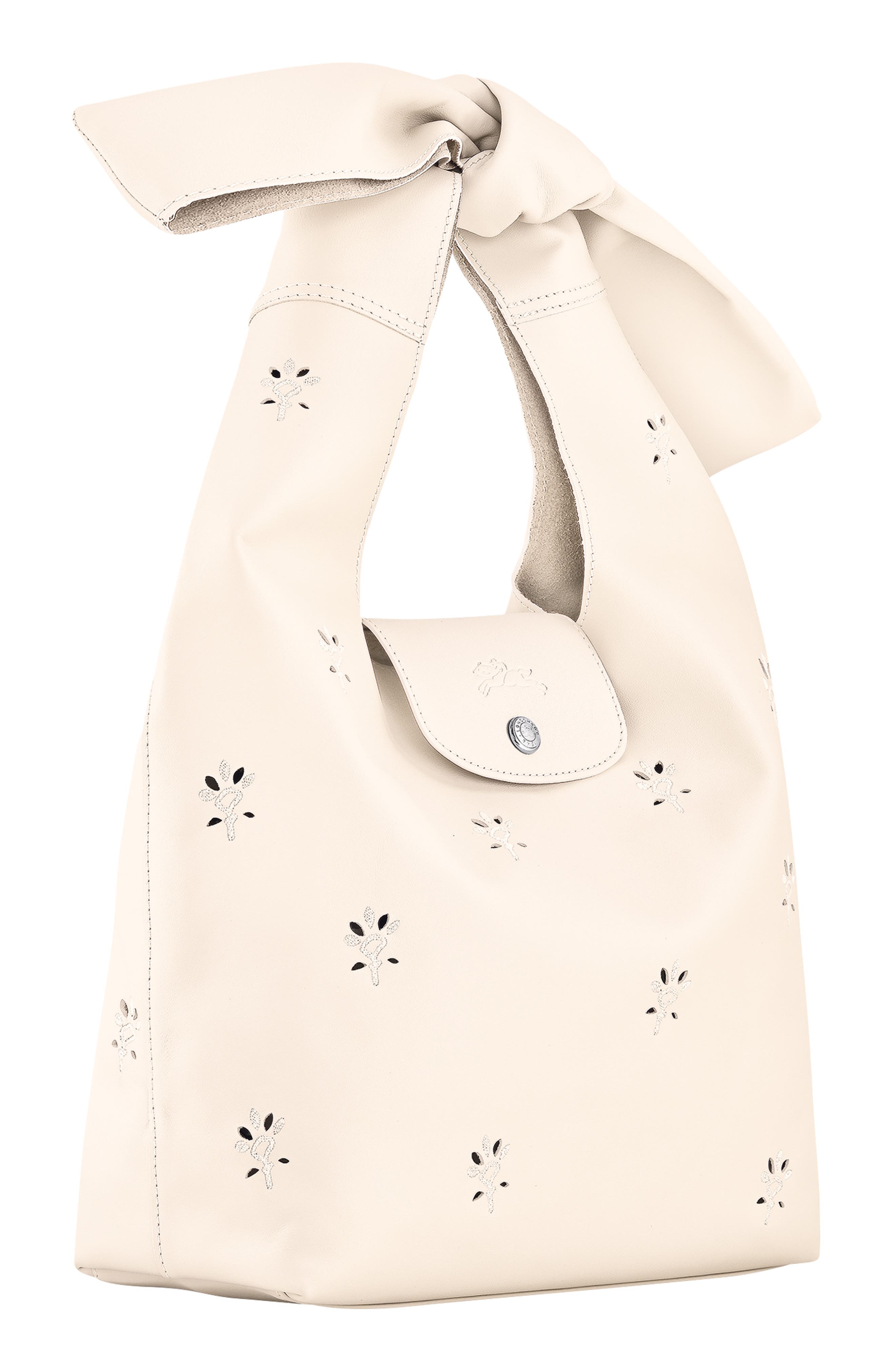 Longchamp Le Pliage Broderie Anglaise Leather Shoulder Bag, Alternate, color, 