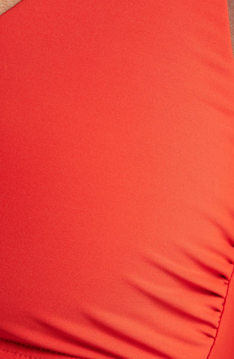 BONDI BORN Verona Notched Bikini Top, Alternate, color, Rosso