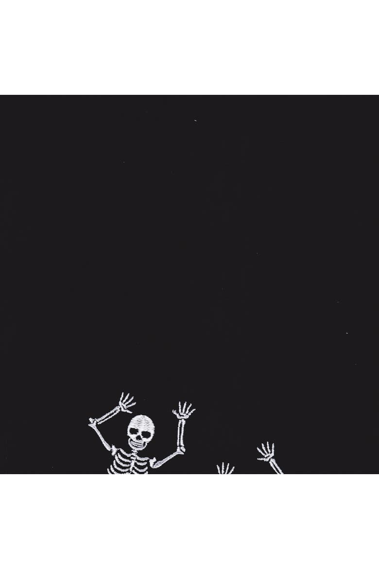 Skully Dance Trio Halloween Towel, Alternate, color, Black
